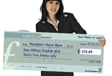 Giant Charity Cheque