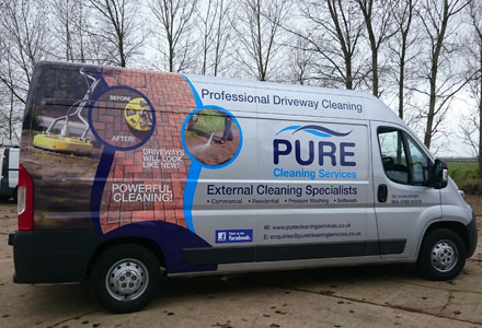 Pure Cleaning Services Van Part Wrap by Absolute Graphix