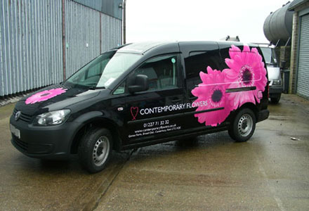 Contemporary Flowers Van Part Wrap by Absolute Graphix
