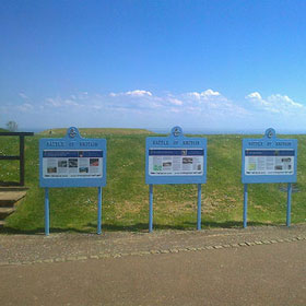 Sign on posts